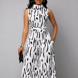 NWT Mock Neck Sleeveless Jumpsuit